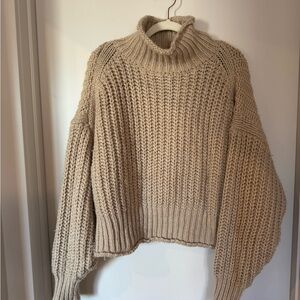 H&M Taupe Turtleneck Sweater
